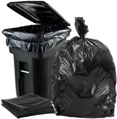 Picture of Trash Bag / Poly Bag / Garbage Bag - Thick (24\" x 18\") - 25 Pcs - Black
