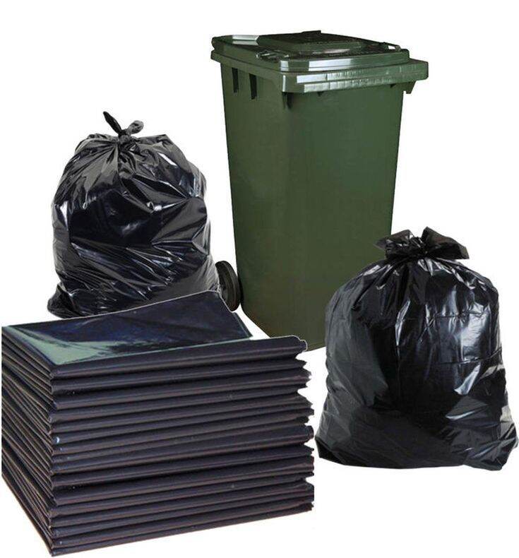 Picture of Trash Bag / Poly Bag / Garbage Bag - Thick (24\" x 18\") - 25 Pcs - Black