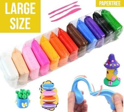 Picture of 12-Color Air Dry Modeling Clay - Soft, Lightweight Clay for DIY Handmade Toys
