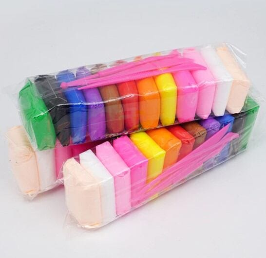 Picture of 12-Color Air Dry Modeling Clay - Soft, Lightweight Clay for DIY Handmade Toys