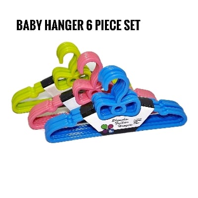Picture of Plastic Baby Hanger 6 Piece set - Kids Clothes Hanger Racks Portable Plastic Hangers Windproof Children Coats Hanger  - Multicolor