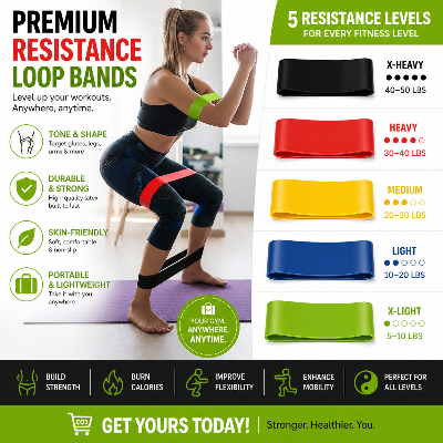 Picture of loop 5 band resistance Belt for Leg
