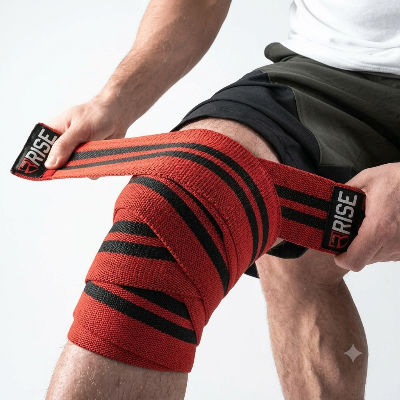 Picture of Weightlifting Knee Wraps Adjustable Compression & Strong Support