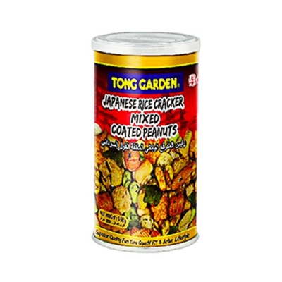 Picture of TG JAPANESE RICE CRACKER MIXED COTED PEANUTS 150G. (TALL CAN)