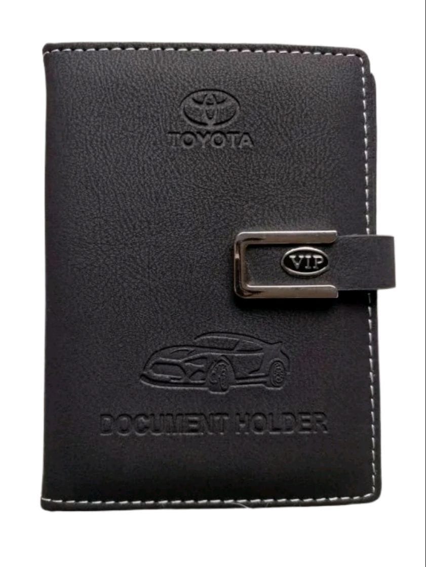 Picture of TOYOTA Car Vehicle Documents Holder-BLACK -CAR DOCUMENTS HOLDER,CAR PAPER BAG, DOCUMENT COVER, CAR DOCUMENTS POUCH, Vehicle Document holder, Ike or Car Document Holder or Paper Holder