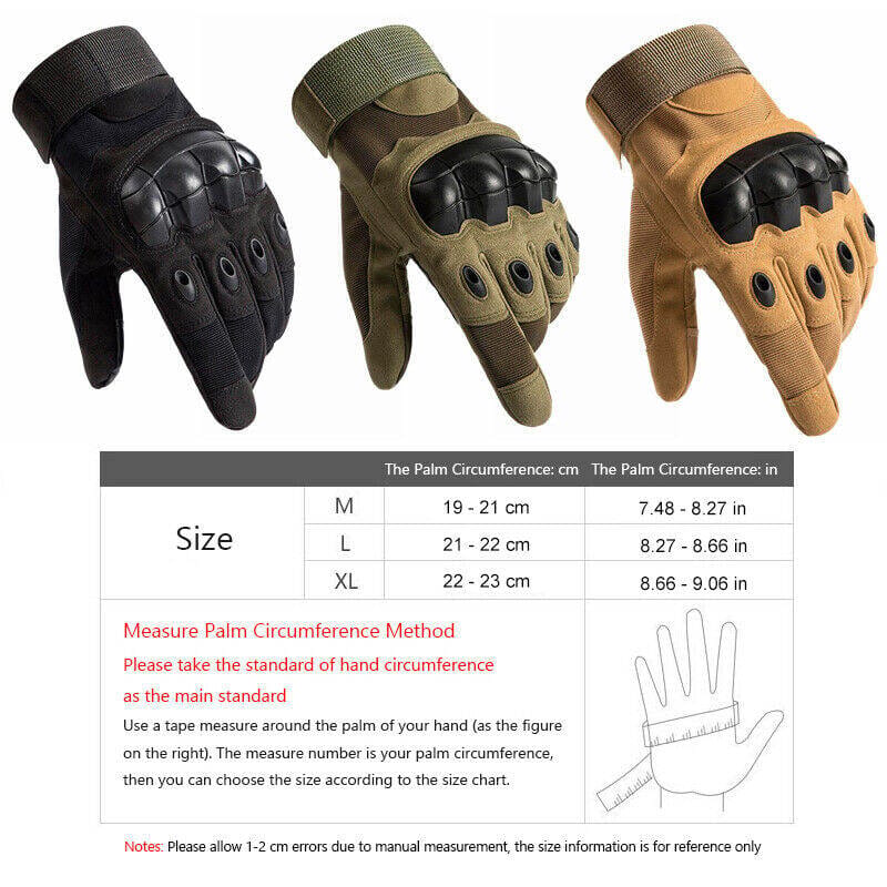 Picture of High-Quality Full Finger Motorcycle Riding Gloves with Touchscreen, Anti-Slip, Protective Shell, and Velcro Wristband - Sizes M/L/XL