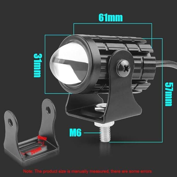 Picture of Universal Twin mini Projector Lens Waterproof With Two Color yellow/White & High and low Beam Fog lamp For Bike
