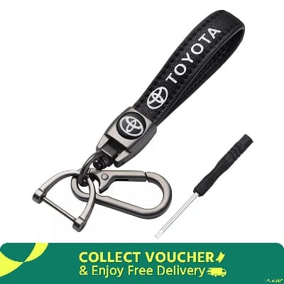 Picture of Leather Car Logo Keychain Toyota