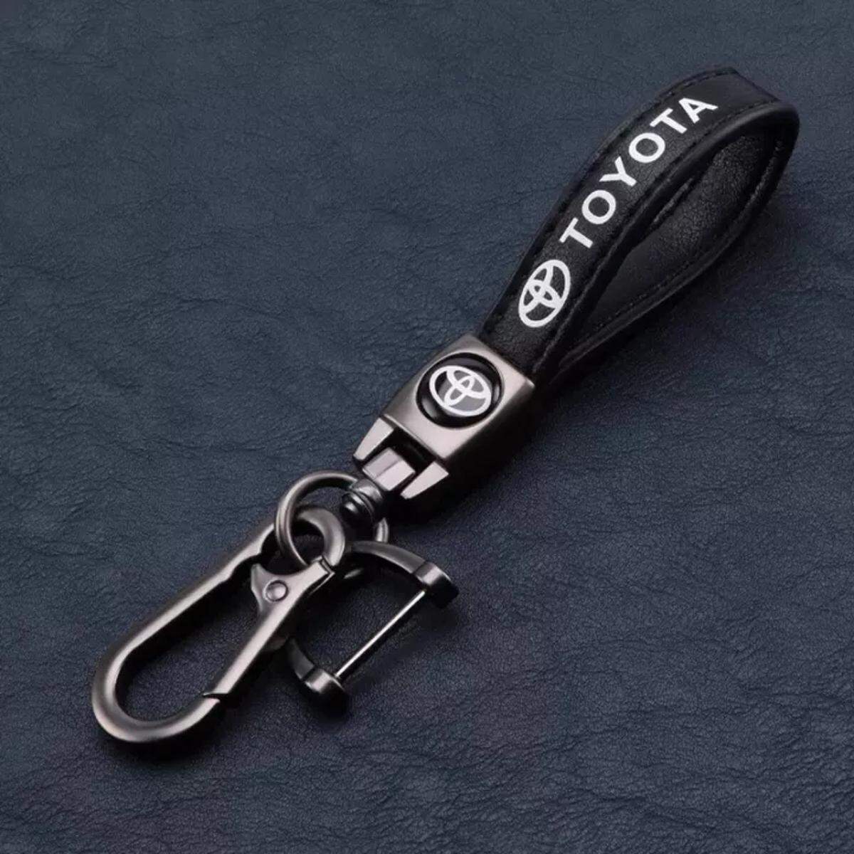Picture of Leather Car Logo Keychain Toyota