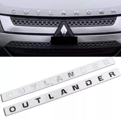 Picture of Car 3D ABS Letters Logo Decals Sticker For Mitsubishi OUTLANDER Car Front Head Hood Alphabet Emblem Badge Styling Stickers