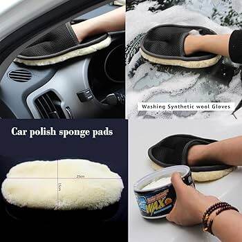 Picture of Car Cleaning Brush Cleaner Wool Soft Car Washing Gloves Cleaning Brush Motorcycle Washer Care Automotive Car Styling 17*23cm