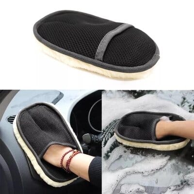 Picture of Car Cleaning Brush Cleaner Wool Soft Car Washing Gloves Cleaning Brush Motorcycle Washer Care Automotive Car Styling 17*23cm