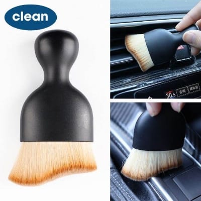Picture of Car Interior Cleaning Brush Curved Design Ultra Soft Dust Sweeping Soft Brush Air Conditioning Outlet Car Beauty Cleaning Tools