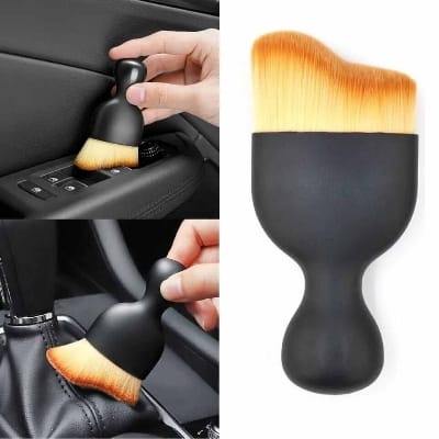 Picture of Car Interior Cleaning Brush Curved Design Ultra Soft Dust Sweeping Soft Brush Air Conditioning Outlet Car Beauty Cleaning Tools
