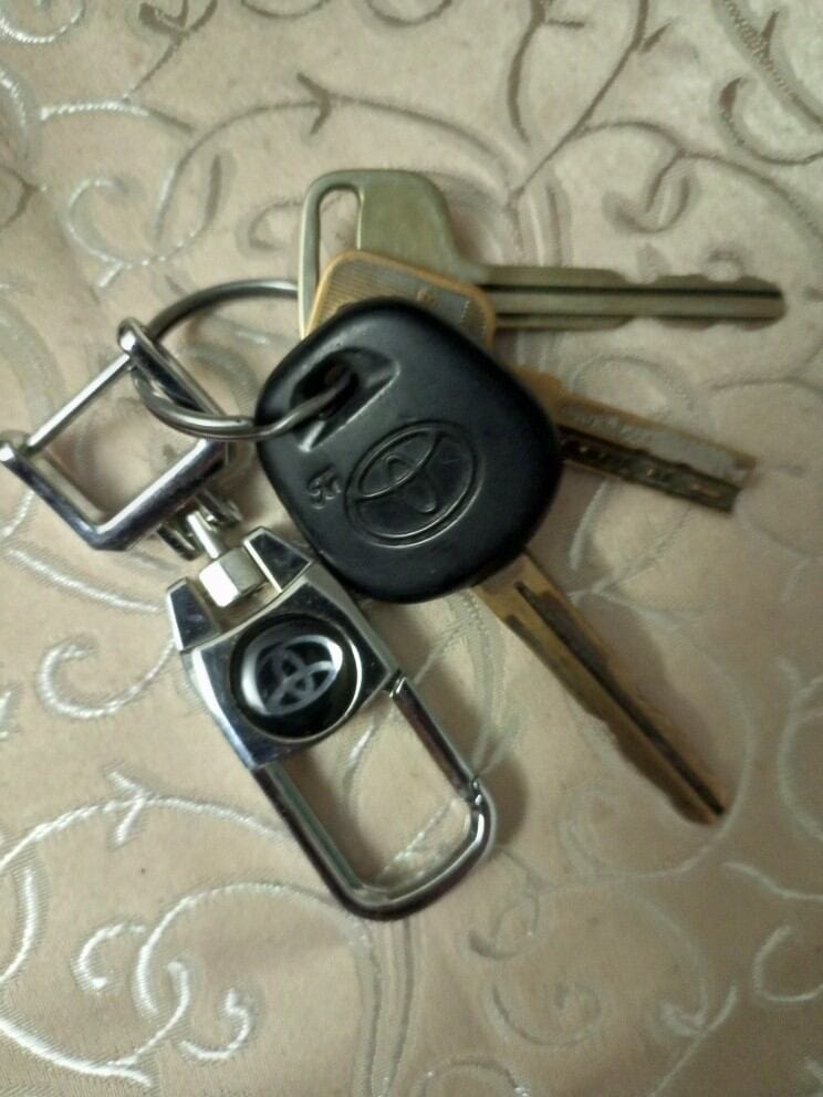 Picture of Car Keychain For Toyota - Car Accessories - cycle sticker - Silver