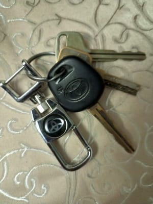 Picture of Car Keychain For Toyota - Car Accessories - cycle sticker - Silver