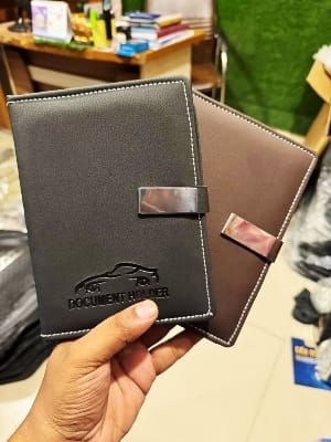 Picture of CAR DOCUMENTS HOLDER-BLACK/Chocolate, CAR PAPER BAG, DOCUMENT COVER, CAR DOCUMENTS POUCH, Vehicle Document holder, Ike or Car Document Holder or Paper Holder-BLACK