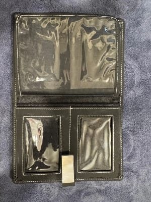 Picture of CAR DOCUMENTS HOLDER-BLACK/Chocolate, CAR PAPER BAG, DOCUMENT COVER, CAR DOCUMENTS POUCH, Vehicle Document holder, Ike or Car Document Holder or Paper Holder-BLACK