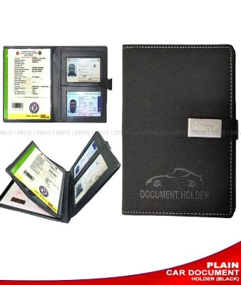 Picture of CAR DOCUMENTS HOLDER-BLACK/Chocolate, CAR PAPER BAG, DOCUMENT COVER, CAR DOCUMENTS POUCH, Vehicle Document holder, Ike or Car Document Holder or Paper Holder-BLACK