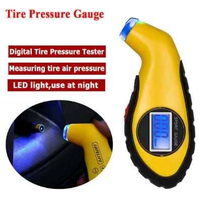 Picture of Digital LCD Tyre Air Pressure Gauge Meter - Car/Bike