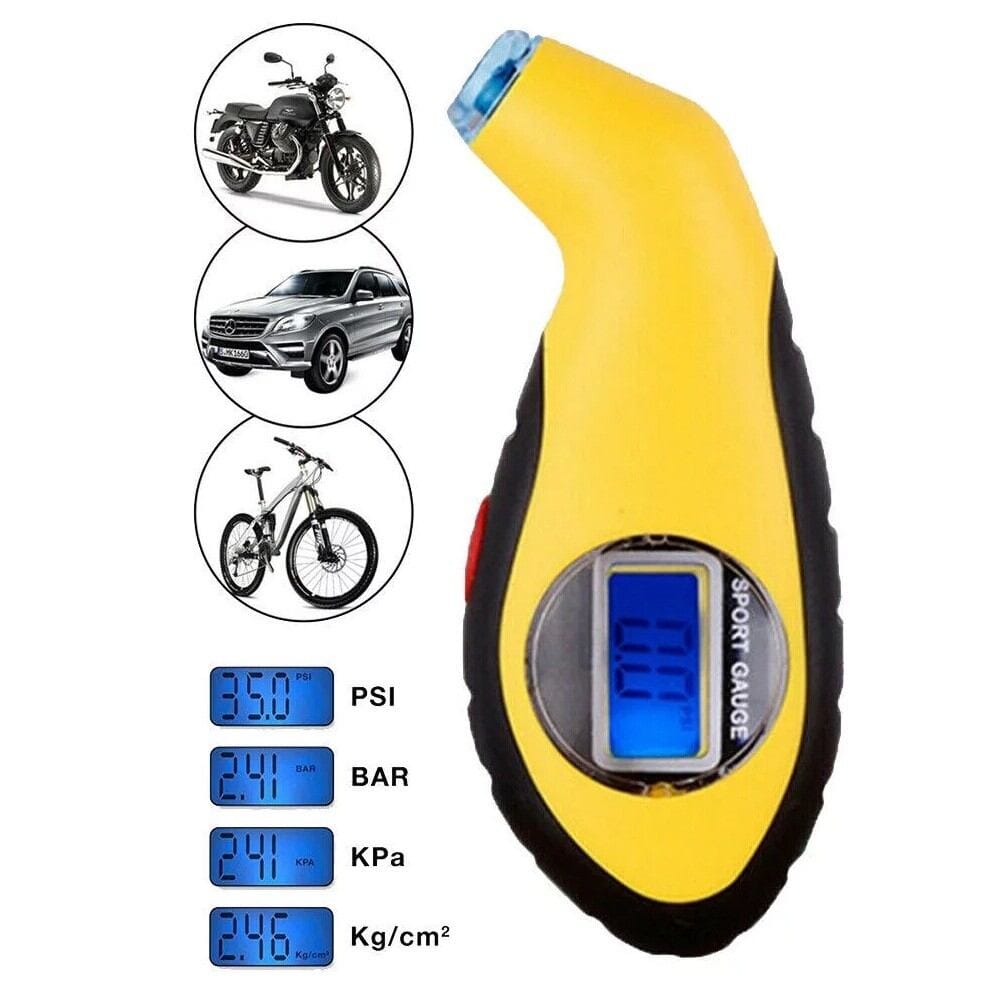 Picture of Digital LCD Tyre Air Pressure Gauge Meter - Car/Bike