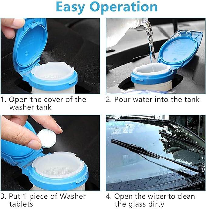 Picture of PREUP 6pcs/Pack Car Solid Wiper Fine Seminoma Wiper Car Auto Window Cleaning Car Windshield Glass Cleaner- Blue