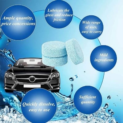 Picture of PREUP 6pcs/Pack Car Solid Wiper Fine Seminoma Wiper Car Auto Window Cleaning Car Windshield Glass Cleaner- Blue