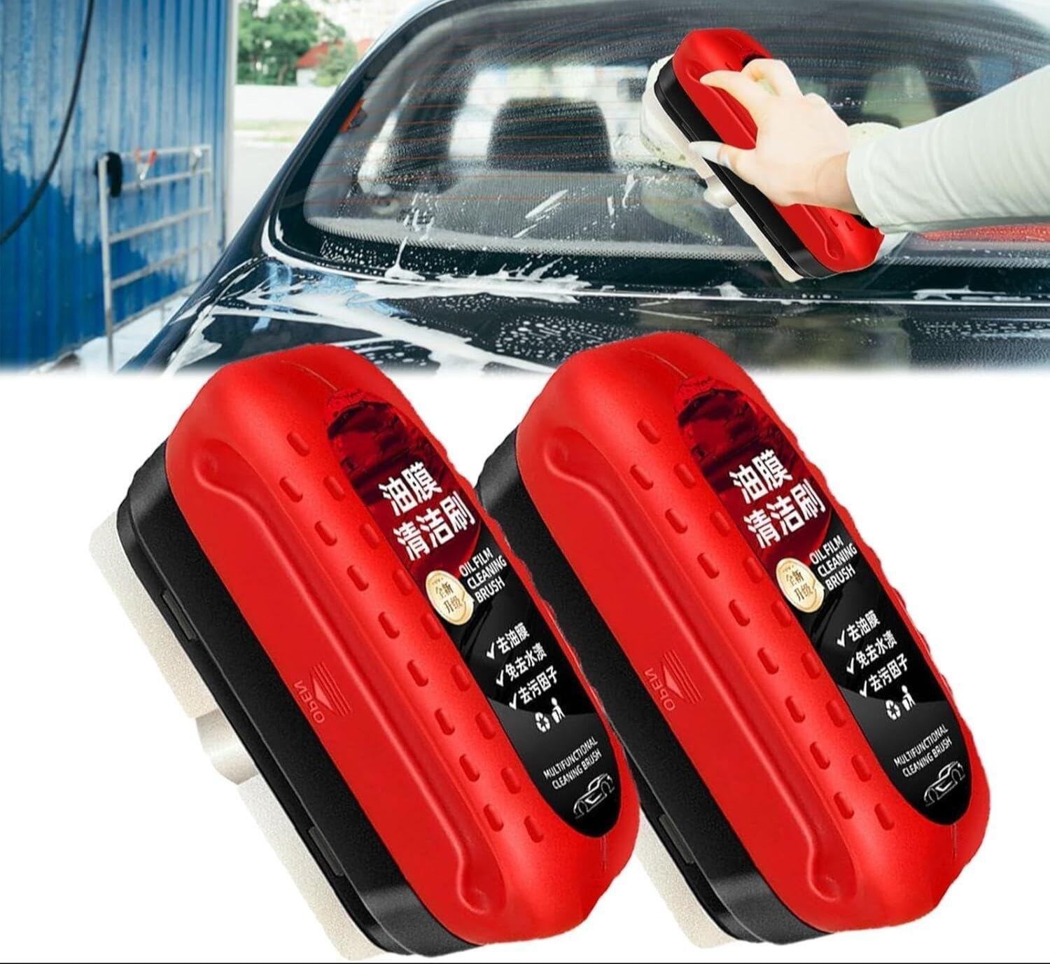 Picture of Car Glass Oil Film Cleaner Windshield Window Glass With Automotive Glass Sponge Cleaning Brush Bathroom Glass Car Cleaning Tool