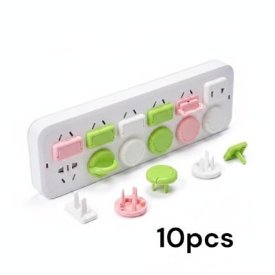 Picture of Best 10pcs Baby Safety Outlet Plugs and Socket Covers for Child Proofing Electrical Outlets Protectors with Hidden Handle Design for Kids Security in Home Living Room Bedroom and Modern Kitchen Areas.-Multicolor