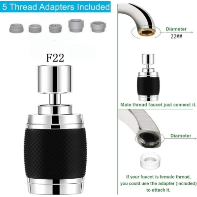 Picture of 360 Degree Rotating Faucet Filter Sprayer for Kitchen Sink with Three Adjustable Water Modes and High-Pressure Booster Technology to Save Water and Prevent Splashing While Filtering Impurities from Your Home Water.-Multicolor