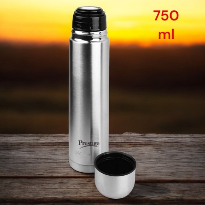 Picture of Prestige 750ml Stainless Steel Flask with Double Wall Insulation - Leak-Proof Design Keeps Drinks Hot or Cold for 24 Hours-Multicolor