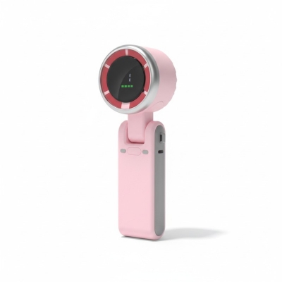 Picture of Portable Handheld Turbo Fan 13,000 RPM High Speed Brushless Motor Rechargeable Personal Fan with Long Lasting Battery LED Digital Display 180 Degree Foldable Design USB-C Fast Charging Pocket Mini Fan.-Multicolor