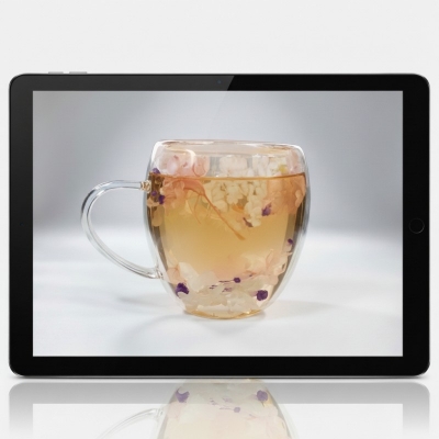 Picture of Dried Flower Double Wall Glass Coffee Mug: Aesthetic Insulated Tea & Espresso Cups with Handle, Heat-Resistant Borosilicate Glassware for Hot & Cold Beverages, Unique Gift for Women & Nature Lovers (300-350ml Capacity)-Multicolor