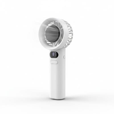 Picture of High Speed Handheld Fan with Long Lasting Rechargeable Battery and Digital Power Display Screen Portable Mini Cooling Solution for Outdoor Travel Summer Activities Office Home Use Personal USB Turbo Fan Bangladesh.-Multicolor