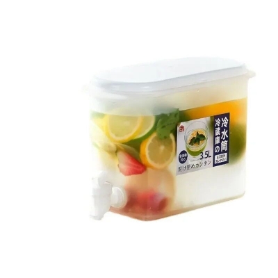 Picture of 3.5L Large Capacity Cold Water Pitcher Cold Kettle with Faucet In Refrigerator Iced-White