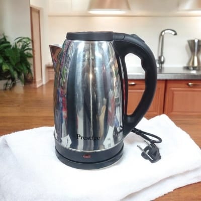 Picture of Prestige Electric Kettle 2.5L, 1500W Silver & Black, Stainless Steel & Plastic Body, Auto Shut-Off, Boil-Dry Protection, 220V 50Hz, Durable and Stylish Hot Water Boiler for Safe, Fast Boiling.-Multicolor