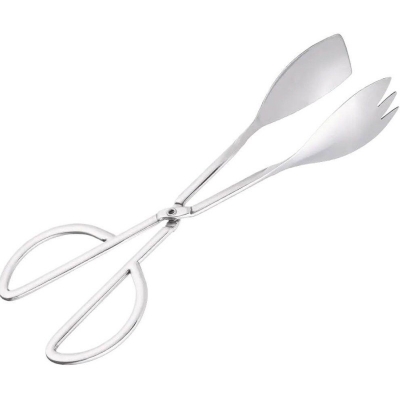 Picture of Stainless Steel , 10 Inch Serving with Comfortable Grip, Anti Rust and Corrosion Dishwasher Safe Fork for Home Kitchen Party Buffet Catering with Food Recipe Ebook-Silver