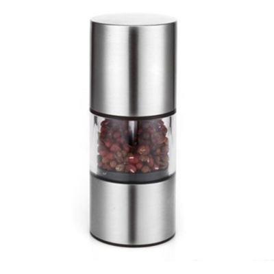 Picture of 1pcs Glaceon Salt and Pepper Grinder,Stainless Steel Push Button Grinder Modern Design Thumb Grinder, for Black Pepper,Portable Handy Pepper Mill for Travel, Breakfast, BBQ-Multicolor