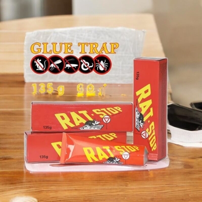 Picture of Strong Sticky Mouse Glue Trap | 1 Pcs, 135g | Non-Poisonous & Disposable | Works for Rats, Bugs & Gophers | Outdoor & Indoor Use | Effective Pest Control | >480 Hours of Powerful Adhesion-Multicolor