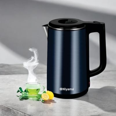Picture of "1.8L Xtra Large Electric Kettle, 1500W BPA-Free Double Wall Stainless Steel, Cordless Cool Touch Tea Kettle, Auto Shut-Off & Overheating Protection, Available in Multiple Colors, 220V 50Hz"-Multicolor