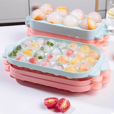 Picture of Ice Cream Box For Freezing 24 PCs Cube Set, Ice Cube Tray Set, Plastic Ice Tray Ice Tubs Eco-Friendly Creative Ice Cube Tray.-Multicolor