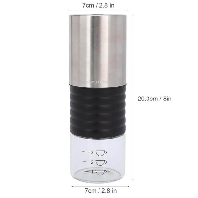 Picture of 355ml Electric Coffee Grinder with Scale USB Charging Handheld Portable Coffee Bean Grinder for Travel Electric Coffee Grinder-Silver
