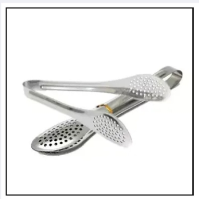 Picture of Premium Stainless Steel Multi-Purpose Serving Tongs with Drainage Holes-Silver
