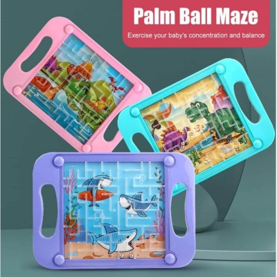 Picture of Puzzle Maze Ball Toys Challenging Puzzle Maze Skill Game Maze Puzzle Toy Interactive maze Balance Labyrinth Ball Toys Leisure Puzzle Game Portable Decompression Educational Toy Game for Kids-Multicolor