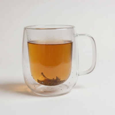 Picture of Double Wall Insulated Borosilicate Glass Mug for Hot and Cold Beverages with Handle, Heat-Resistant Clear Tea and Coffee Cup, Keeps Drinks Warm & Exterior Cool to Touch-Multicolor