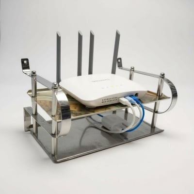 Picture of Stainless Steel Wall Mounted Wi-Fi Router Stand-Multicolor