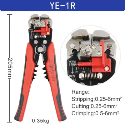 Picture of Wire Stripping Tool Self-adjusting regular size Automatic Wire Stripper/Cutting Pliers Tool-Multicolor