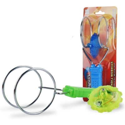 Picture of multiple color light  Gyro Wheel Light-Up Yoyo Rail Twirler Rainbow Spinning Toy-Multicolor