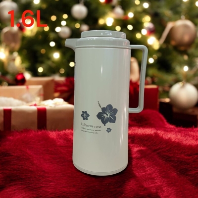 Picture of Tigrme 1.6L Flask - Double Wall Vacuum Insulated, Leak-Proof Design with Glass Refill, Portable & Stylish, Eco-Friendly, Durable Plastic Handle, Available in Multiple Colors, Keeps Drinks Hot & Cold for Hours-Multicolor