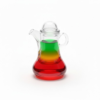 Picture of Premium Clear Glass Cruet Dispenser with Ergonomic Handle and Stopper for Serving Olive Oil Vinegar or Liturgical Water and Wine in Kitchens Restaurants and Church Services Featuring a Durable Leakproof Pouring Spout-Multicolor